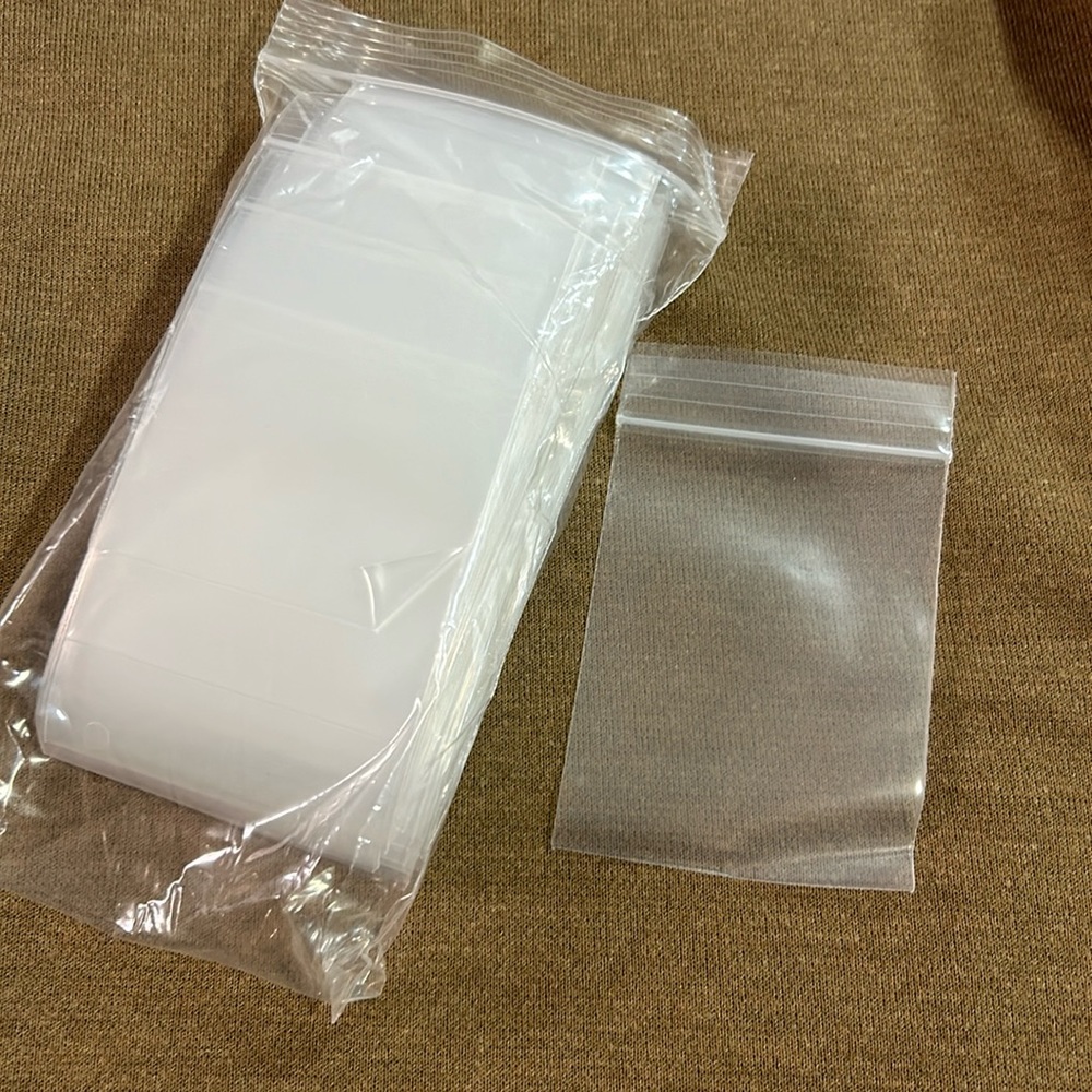 (100 Count) 3X4 Poly Zip Clear Bag (4mil)